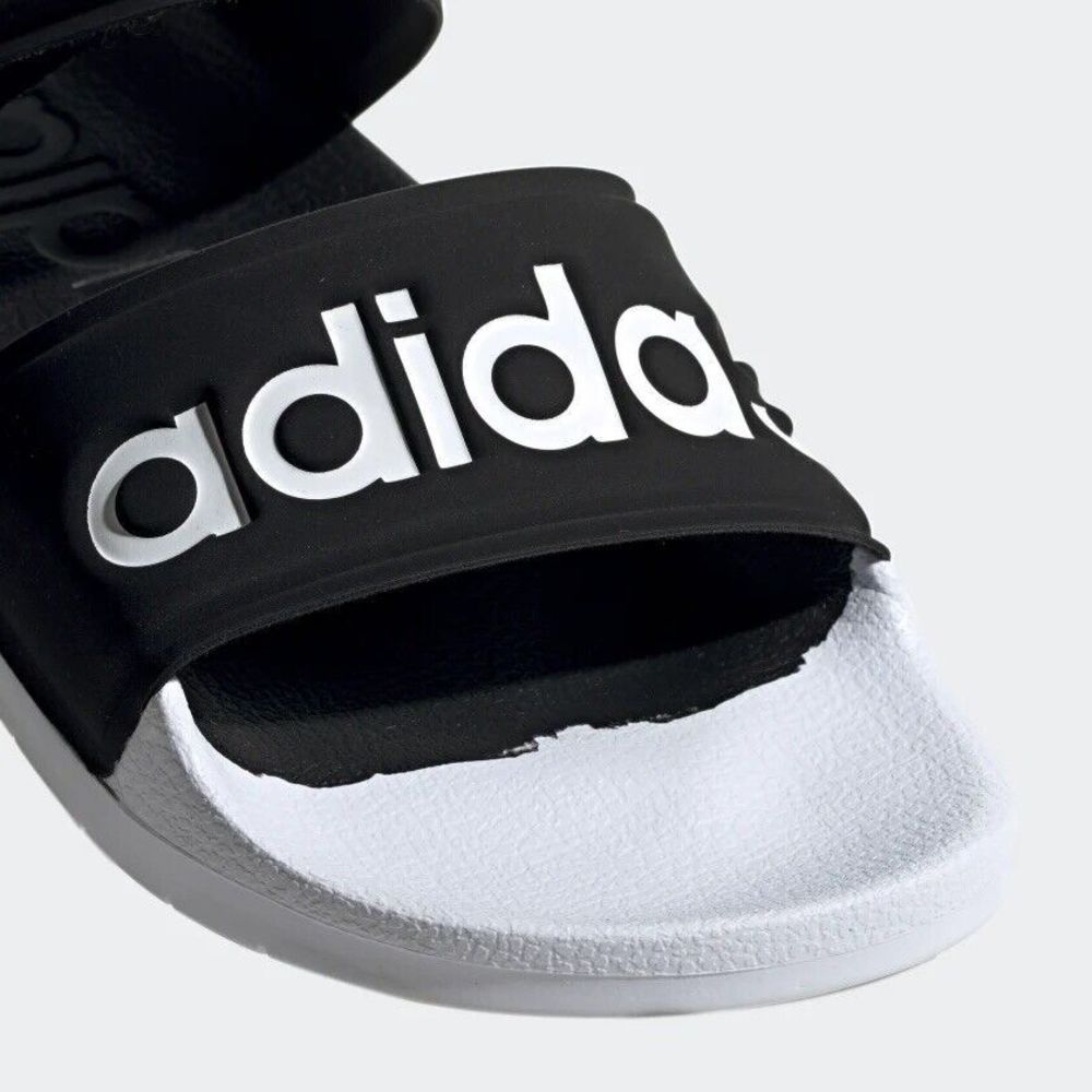 WOMEN'S Adidas Adilette Sandals Core Black G28695 - Picture 10 of 12